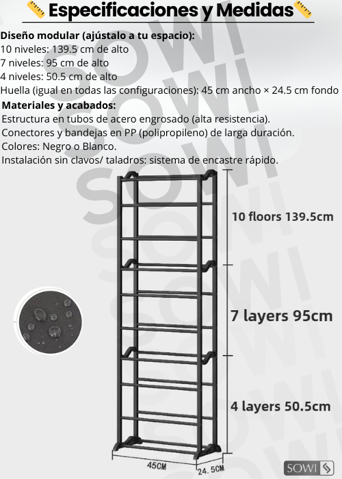 📦COMBO PERCHERO MULTIUSOS + ZAPATERO 10 NIVELES – ORDEN TOTAL 📦