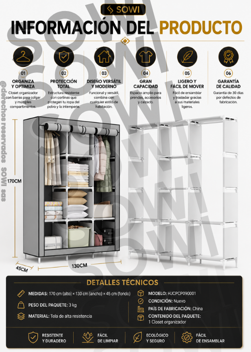 🔥🏠 CLOSET  DESARMABLE DE TELA + PERCHERO ZAPATERO CON TAPA PREMIUM 🔥