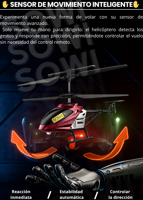 🚁 HELICÓPTERO A CONTROL Y CON SENSOR DE MOVIMIENTO🚁