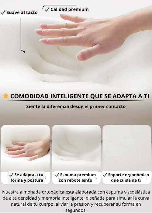 💆‍♂️COMBO EMS ALMOHADA ORTOPEDICA SUPERIOR + ALMOHADA ORTOPEDICA INFERIOR💆‍♂️
