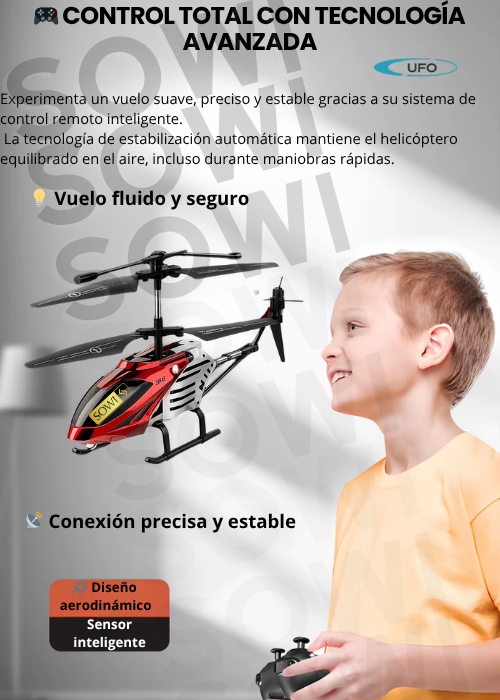 🚁 HELICÓPTERO A CONTROL Y CON SENSOR DE MOVIMIENTO🚁