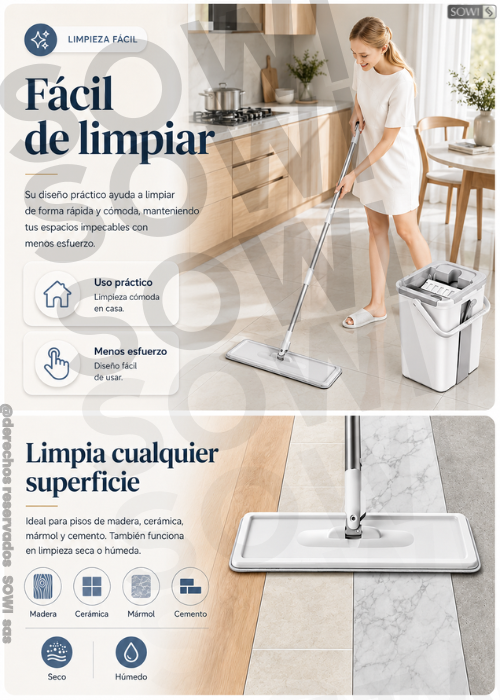 🎁✨ Set Trapero 350 para el Hogar + Balde + Mopas Extra 🧽 🎁