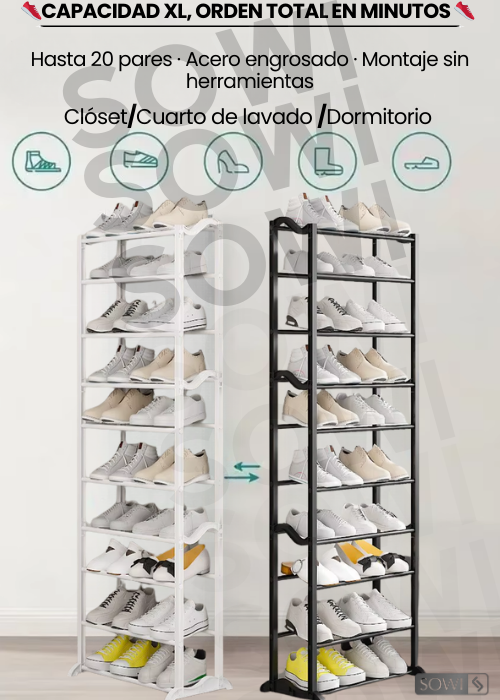 🏠 CLOSET 4 PUESTOS DESARMABLE DE TELA + ZAPATERO 🏠