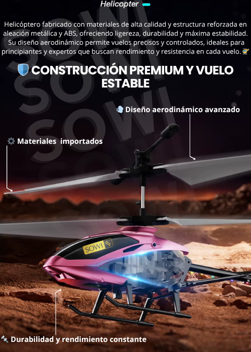 🚁 HELICÓPTERO A CONTROL Y CON SENSOR DE MOVIMIENTO🚁
