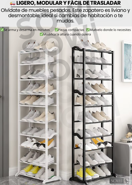 🏠 CLOSET 4 PUESTOS DESARMABLE DE TELA + ZAPATERO 🏠