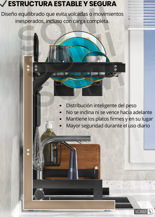 🧼 Escurridor de Platos sobre Lavaplatos+ Accesorios