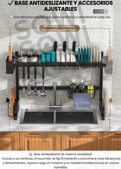 🧼 Escurridor de Platos sobre Lavaplatos+ Accesorios